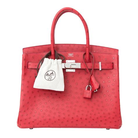 hermes rouge vif ostrich|hermes ostrich birkin bag price.